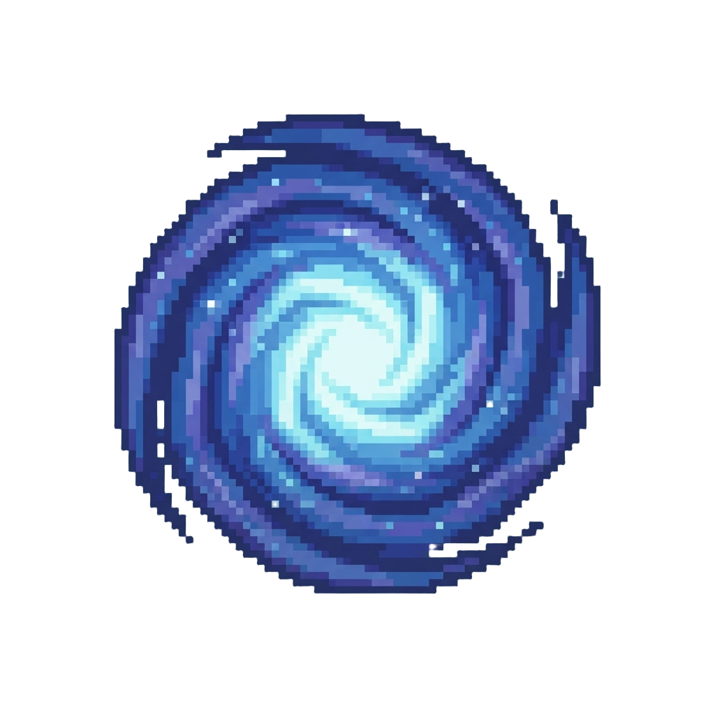 A Radiant Cosmic Blue Vortex