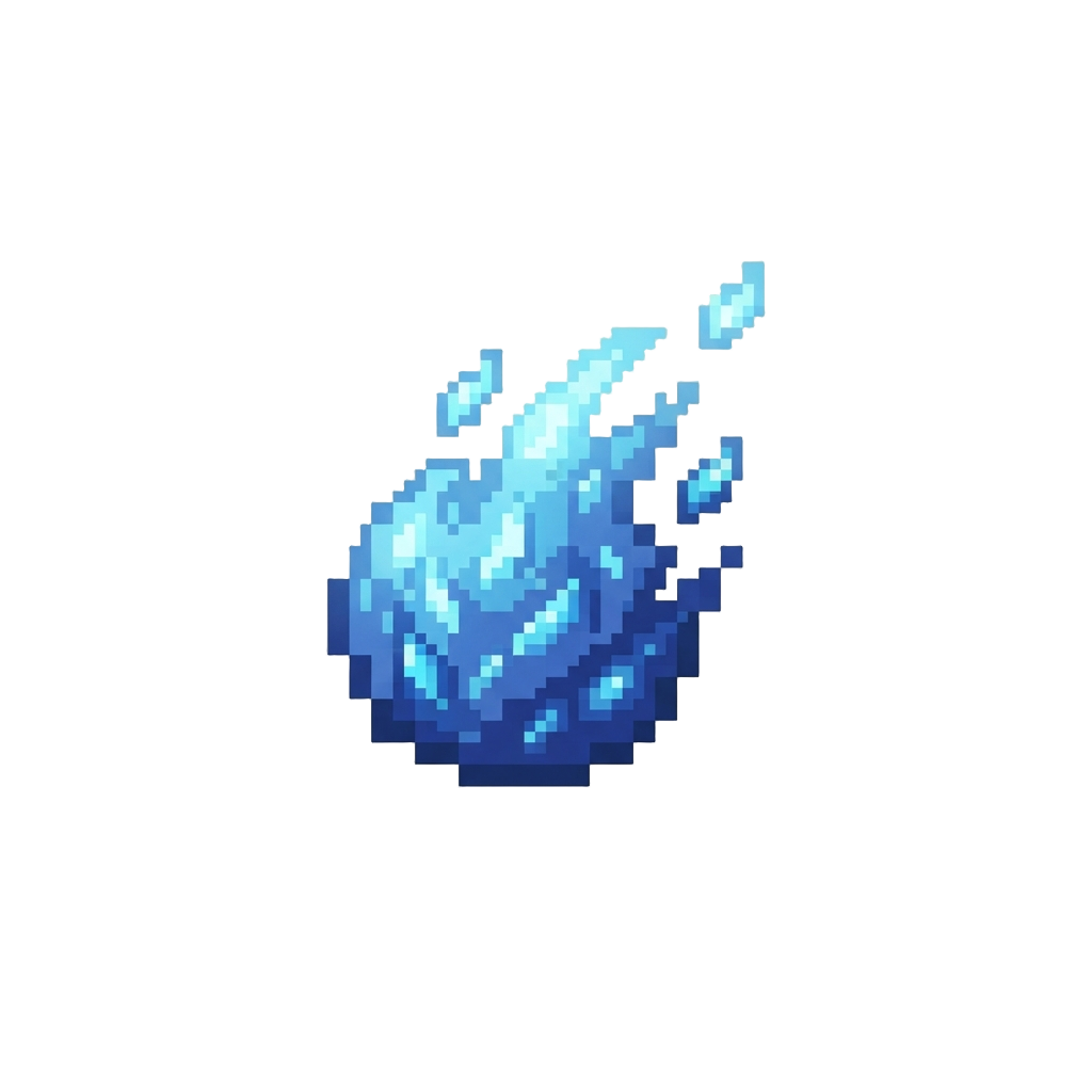 A Aura of Shimmering Blue Embers