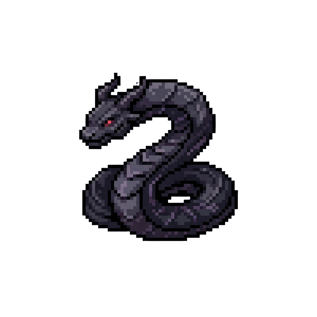 A Writhing Shadow Serpent Beast