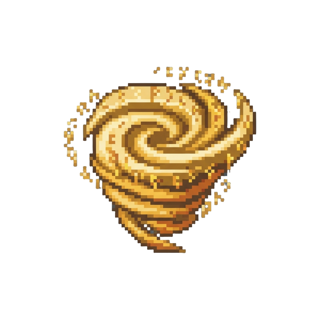 A Swirling Golden Vortex of Ancient Runes