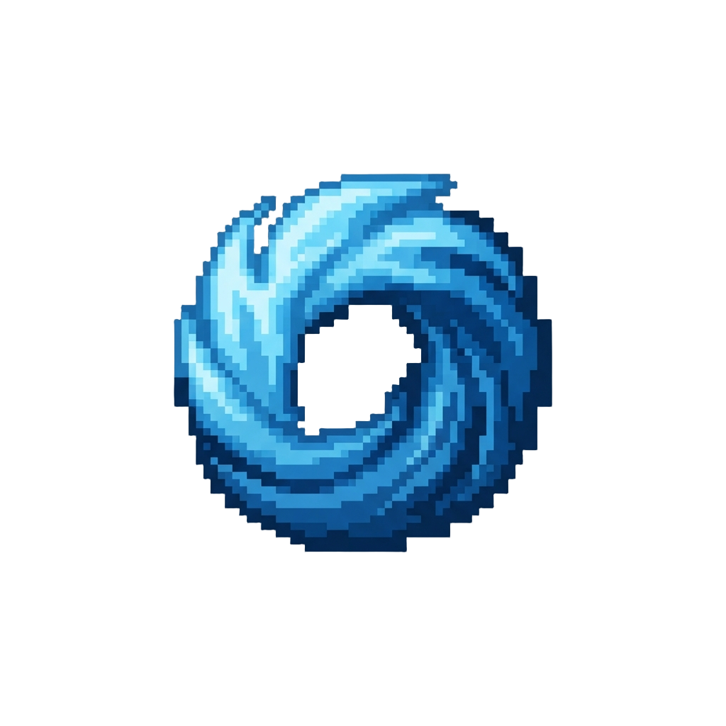 A Halo of Swirling Blue Flames