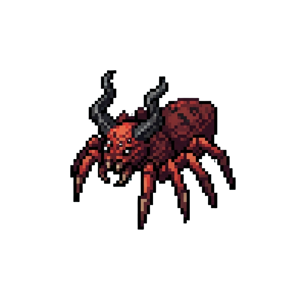 A Twisted Horned Spider Demon