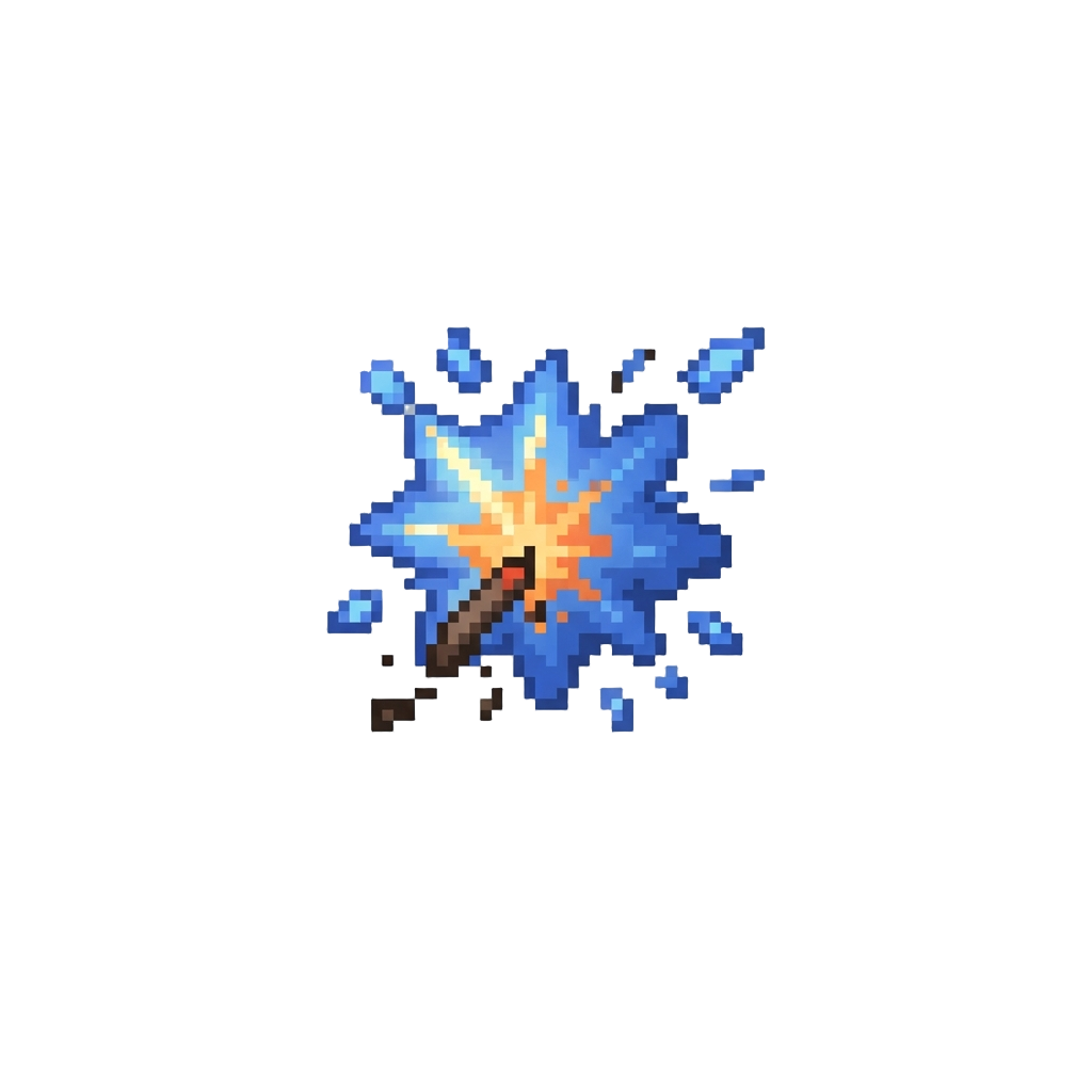 A Weak Blue Spark That Pops Like a Small Firecracker
