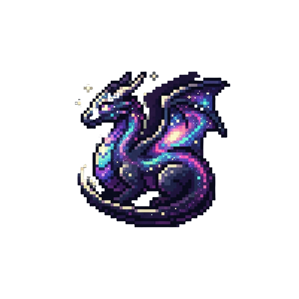 Cosmic Galaxy Magic with a Glowing Starlight Dragon