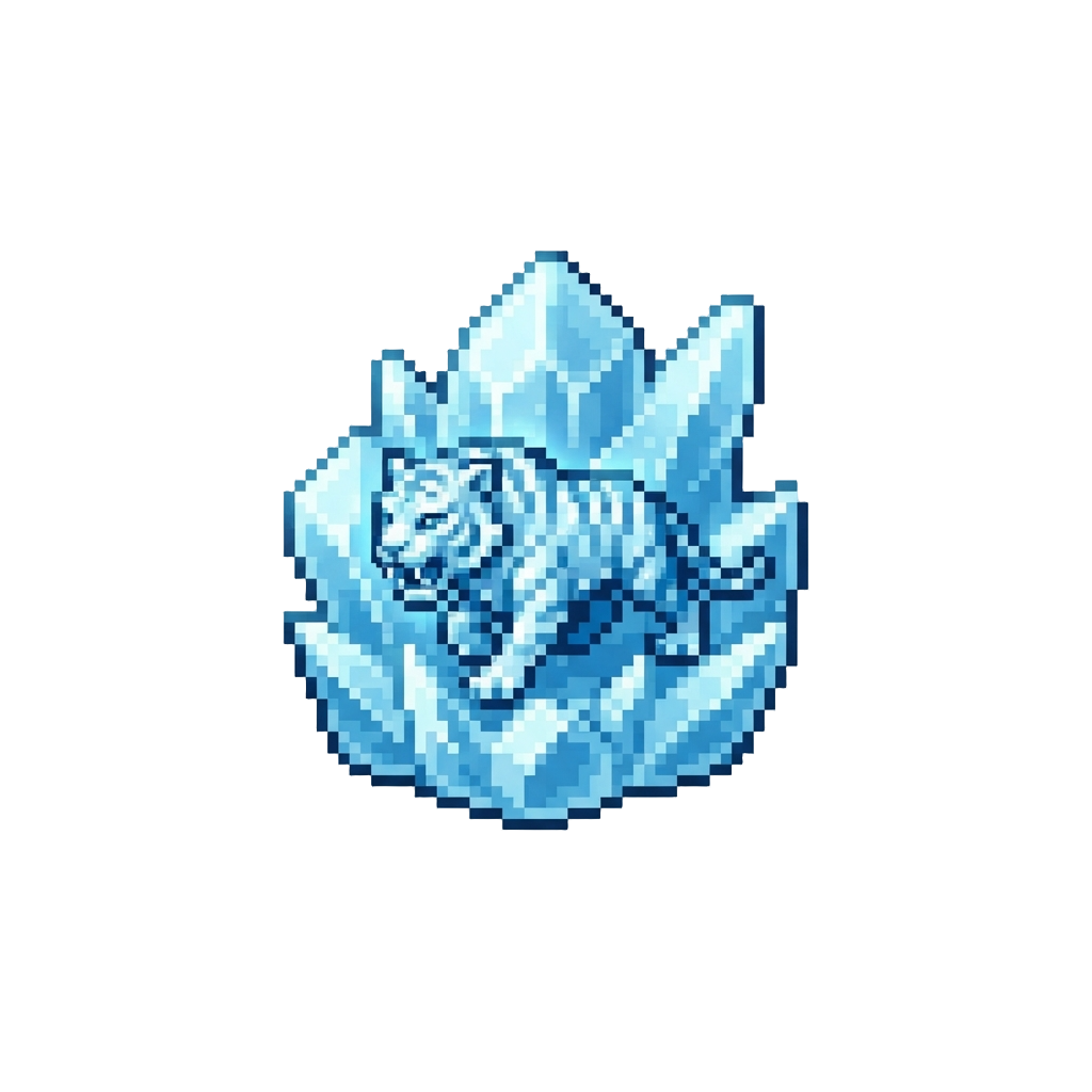 Crystal Ice Power with a Frosted Ice Tiger