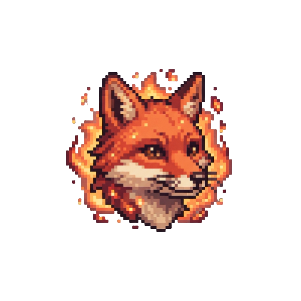 Warm Ember Magic with a Fiery Red Fox