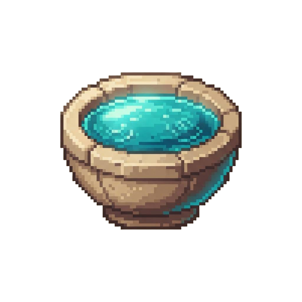 A Glowing Turquoise Oasis Basin