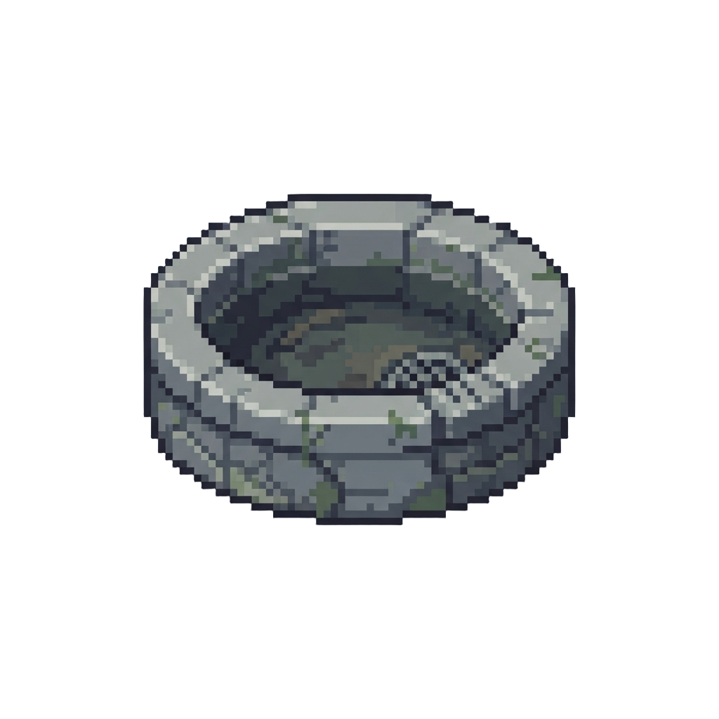 A Shallow Stone Drainage Pool