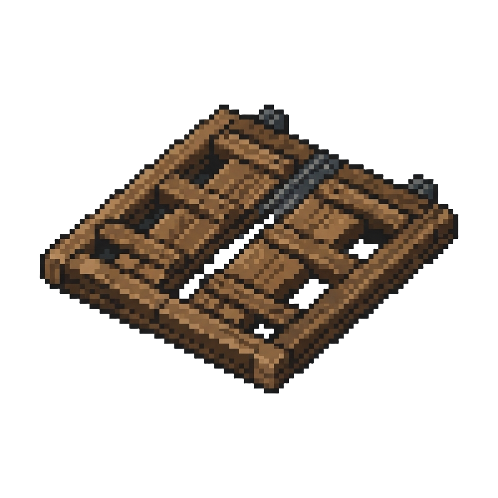 A Snapping Wooden Pitfall Grate