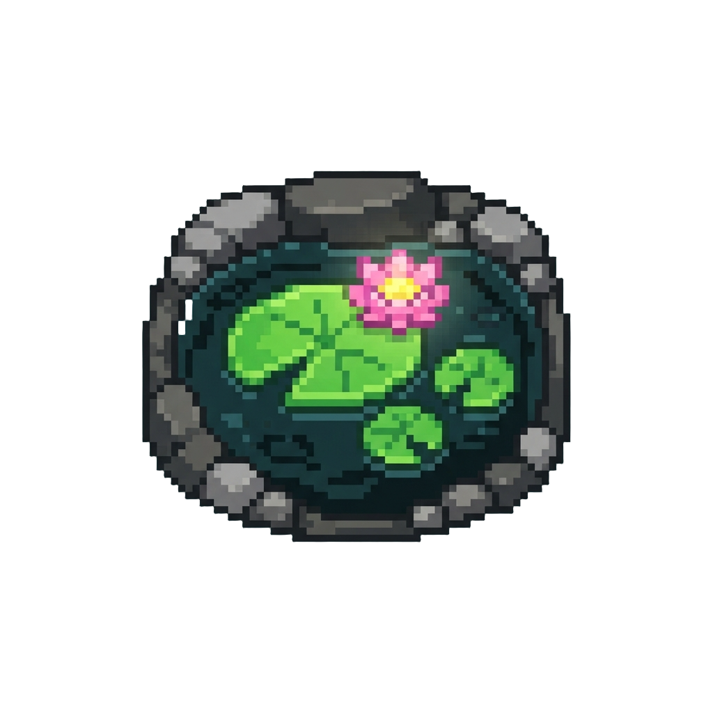 A Lush Underground Lilypad Pond