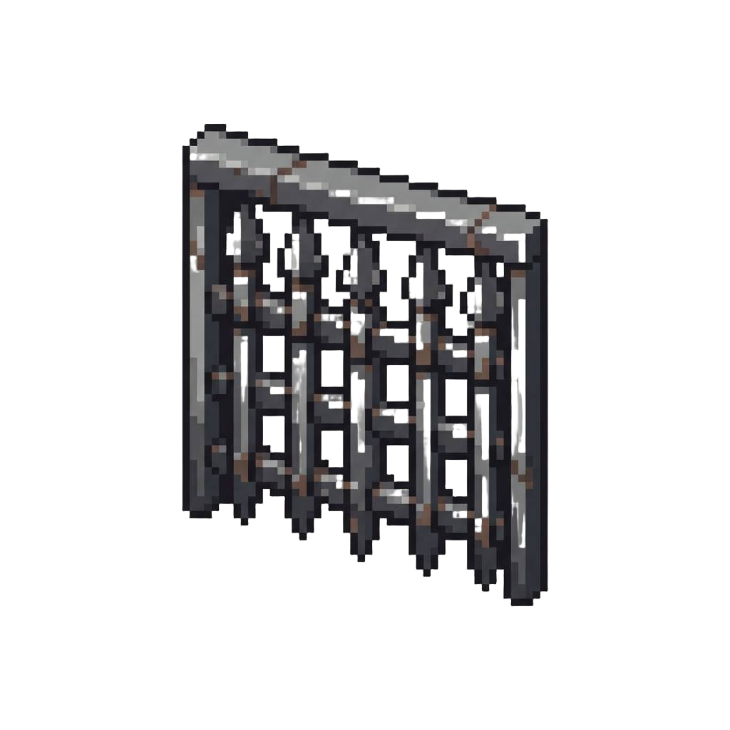 A Heavy Iron Portcullis Gate