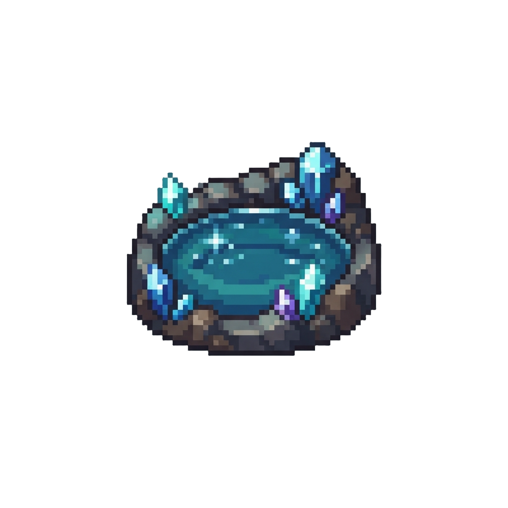 A Sparkling Crystalline Cavern Pool