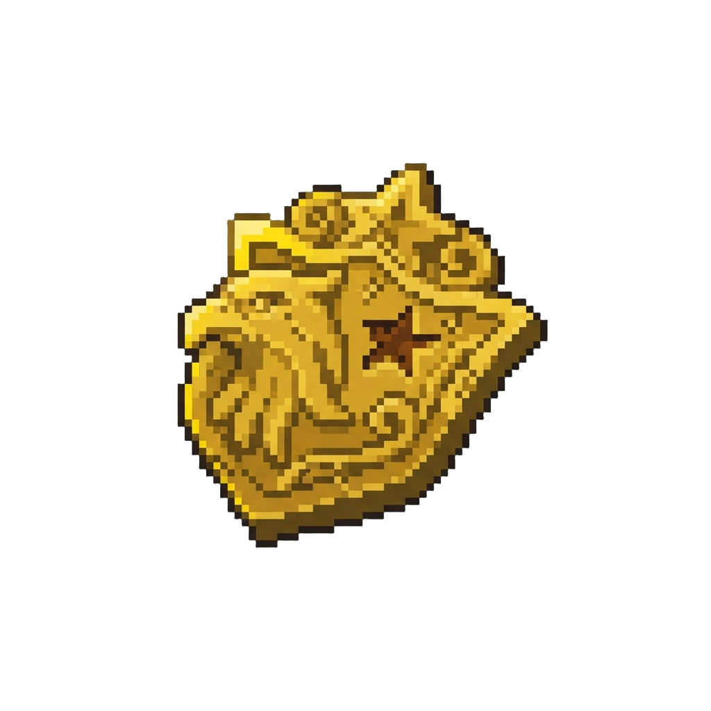 A Gilded Bounty Hunter Badge