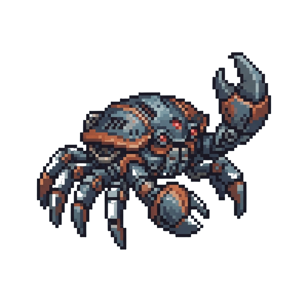 A Giant Mechanical Crab Monster