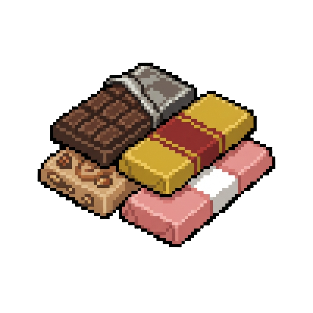 A Handful of Different Assorted Chocolate Bars