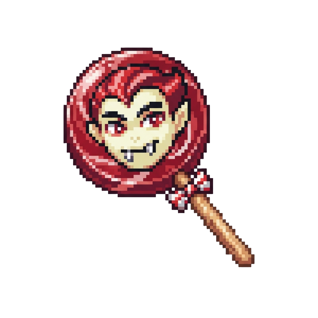 A Large Vampire-faced Fancy Lollipop