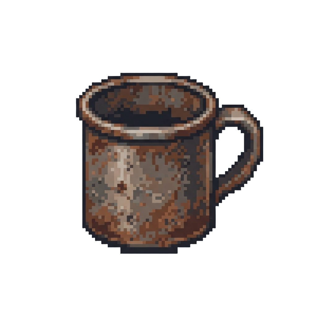A Rusty Empty Tin Cup