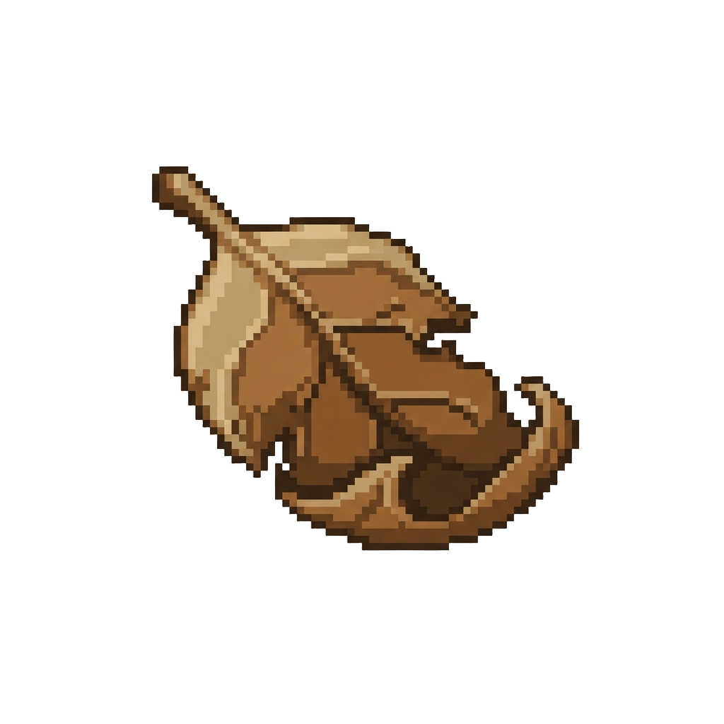 A Single Withered Brown Leaf