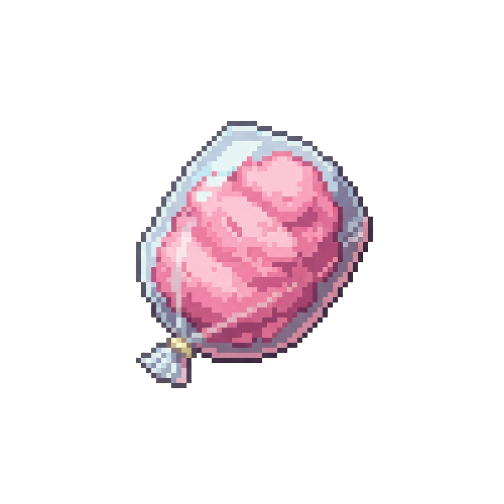A Bag of Fluffy Pink Candy Floss