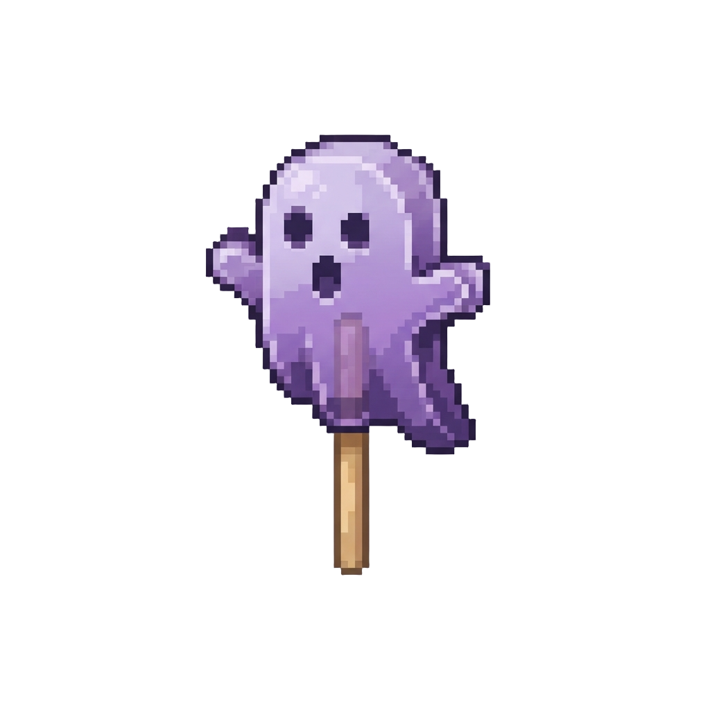 A Huge Spooky Ghost-shaped Lollipop