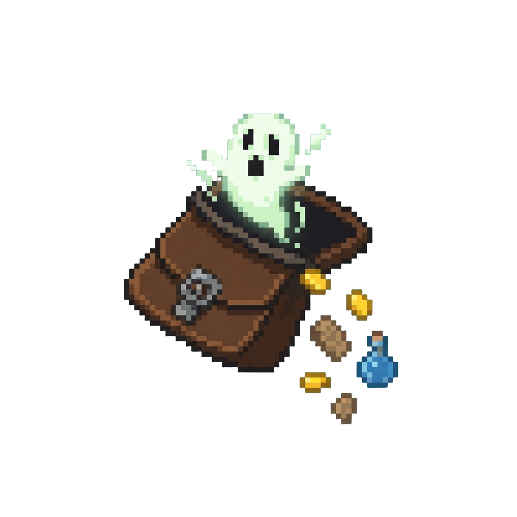 A Sudden Jump-scare Pop-out Ghost That Startles @image1 Into Dropping Their Bag
