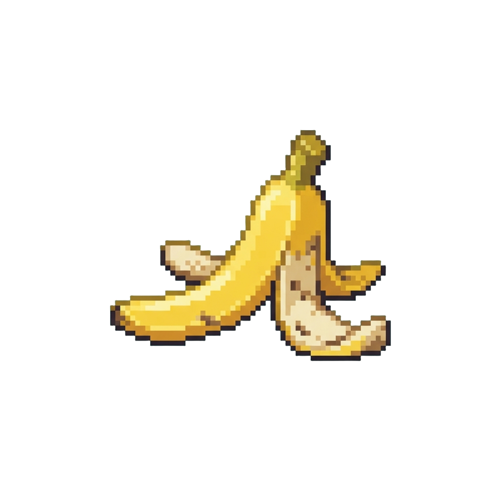 A Misplaced Toy Banana Peel