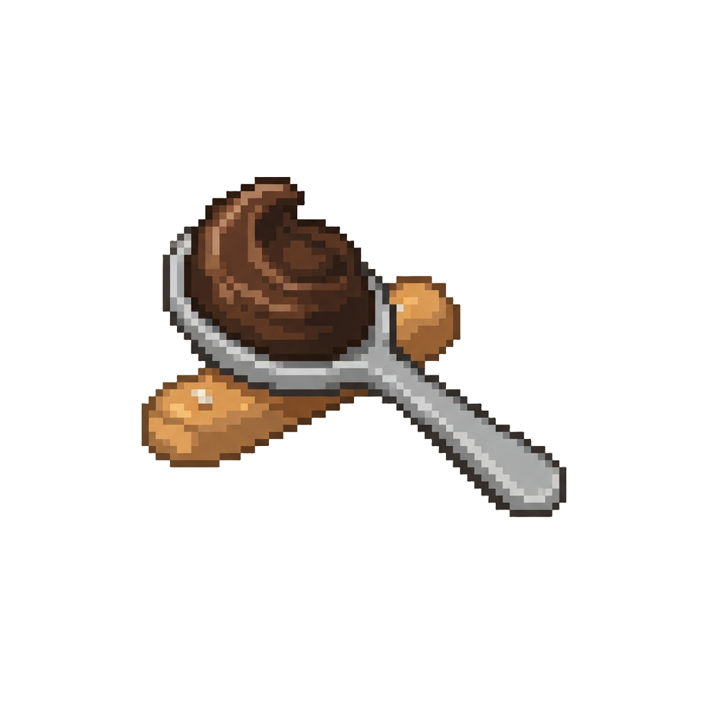A Thick Spoonful of Nutella on a Mini Pretzel Stick
