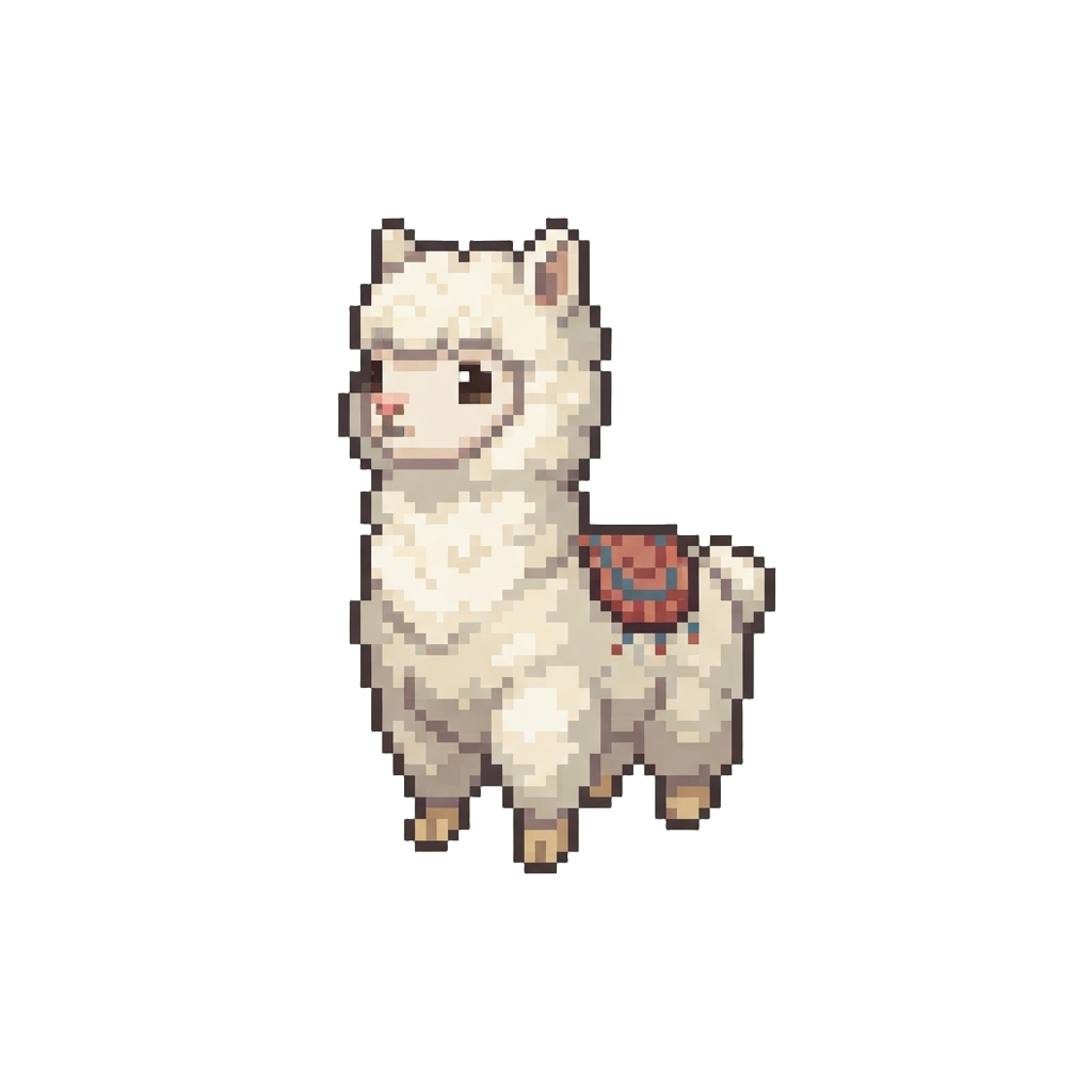 A Tiny Fluffy Alpaca Figurine