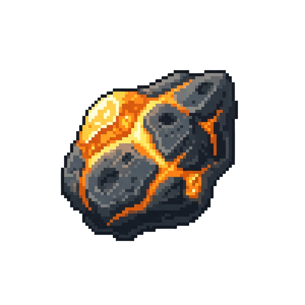 A Colossal Falling Meteor Core