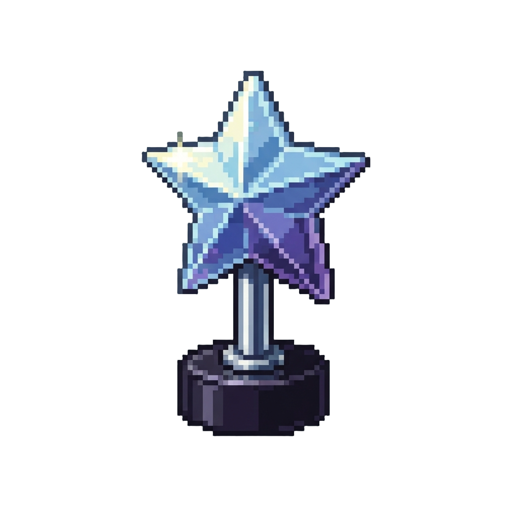 A Crystal Starburst Concert Award Statuette