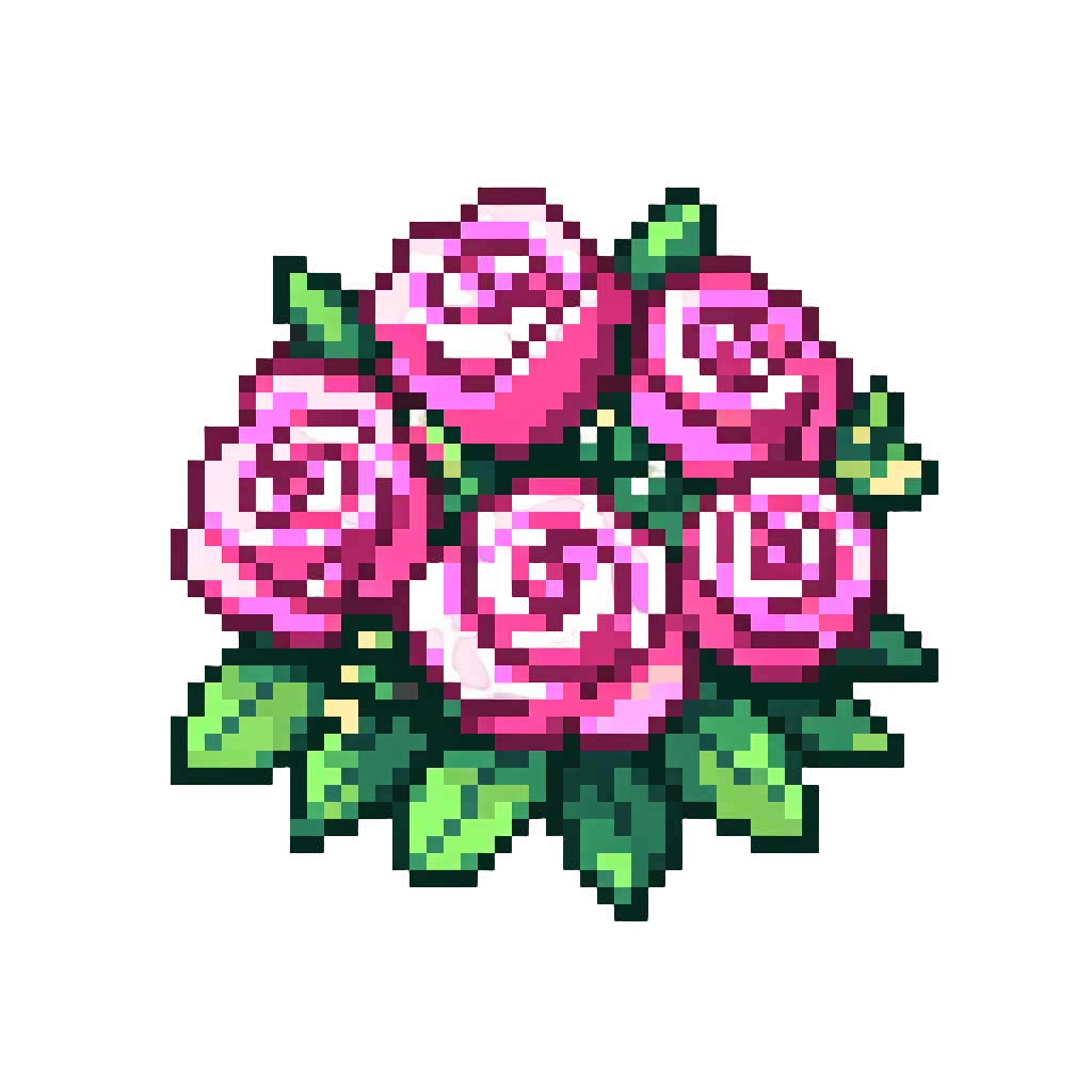 A Lavish Bouquet of Glowing Neon Roses