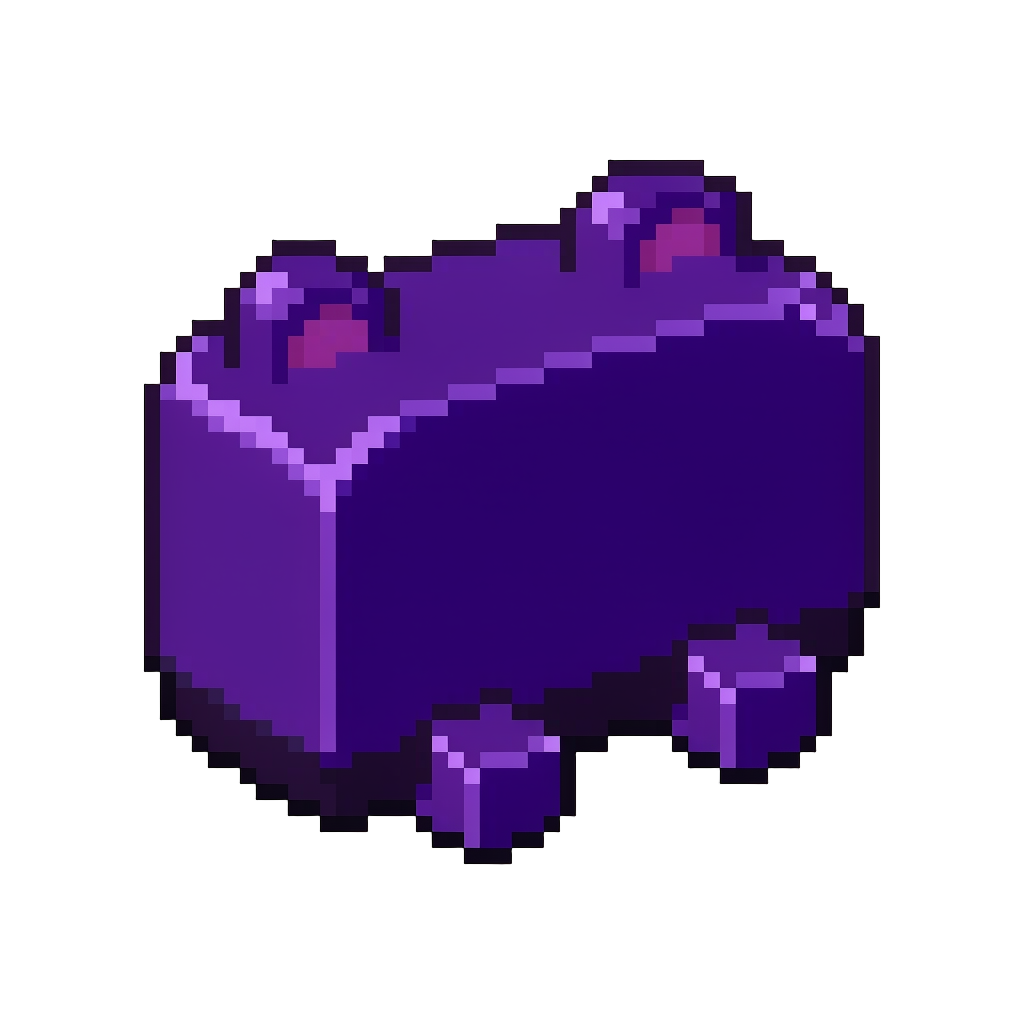 A Deep Velvet Royal Purple Bear Pattern