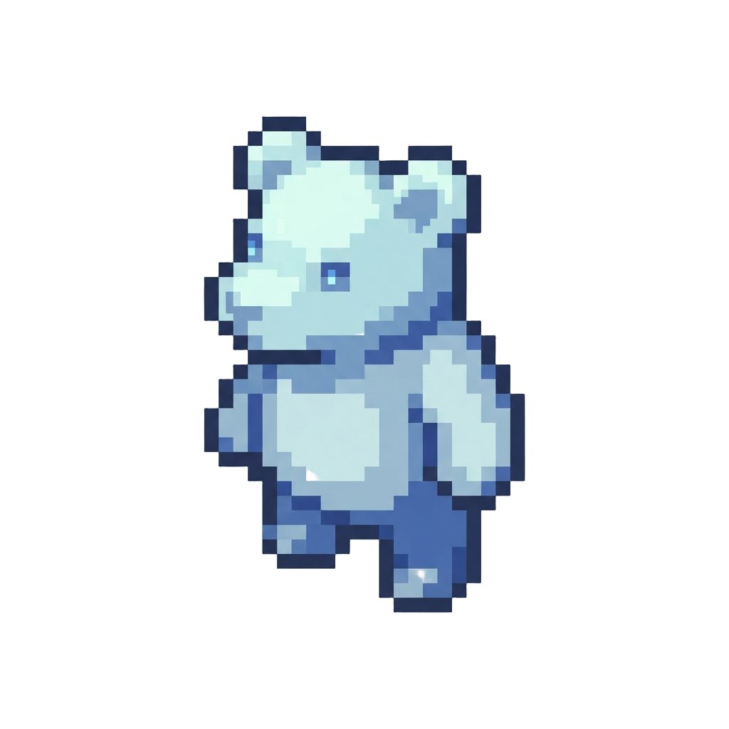 A Glowing Spectral Ghostly White Bear Pattern