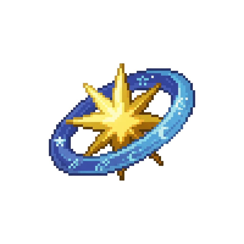 Sparkling Celestial Starbursts and Floating Energy Glyphs