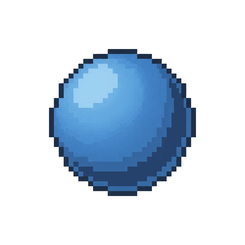 A Matte Blue Ping-pong Ball