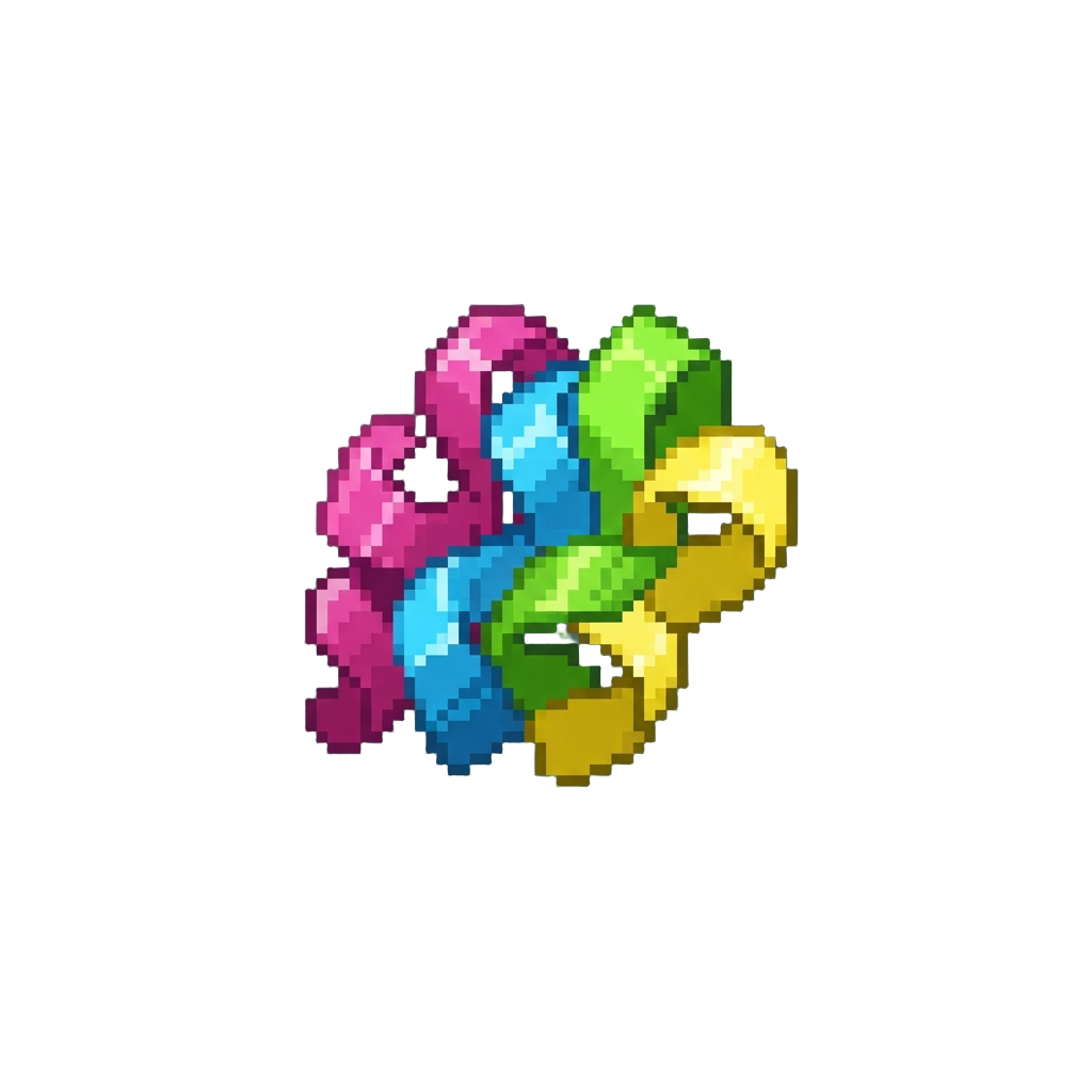 Bright Neon Streamer Fragments