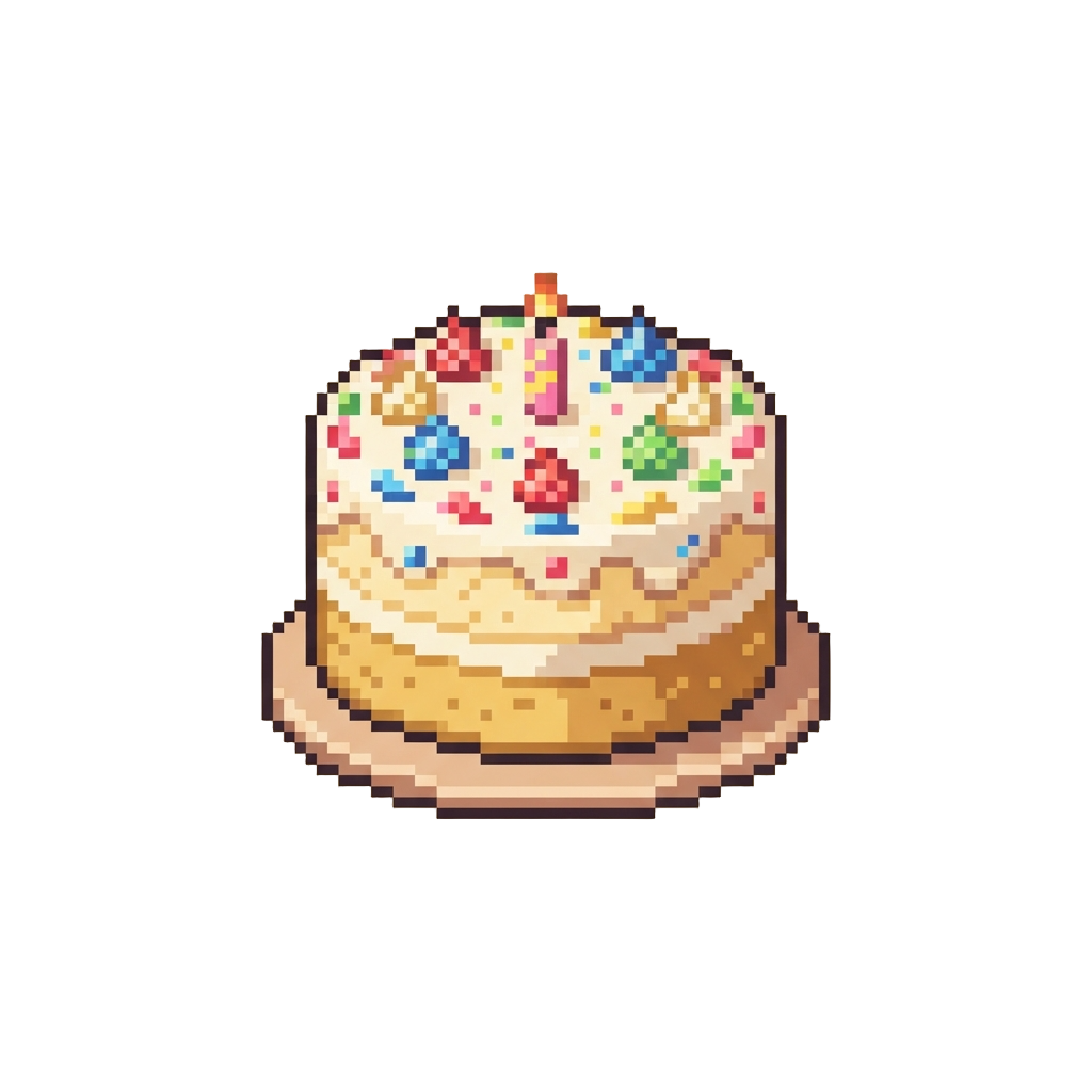 Bright Vanilla Birthday Cake with Colourful Icing