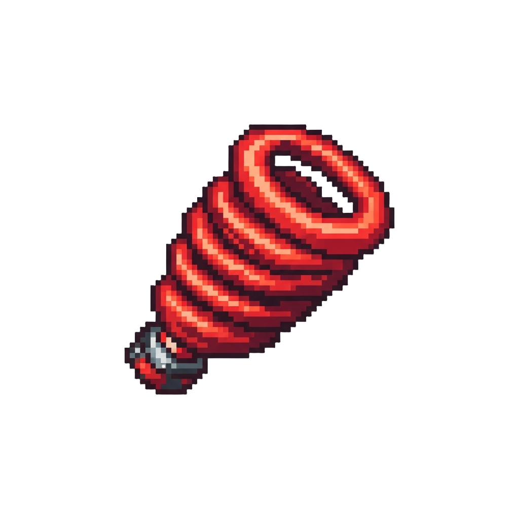 Spiral-patterned Red Laser Beam