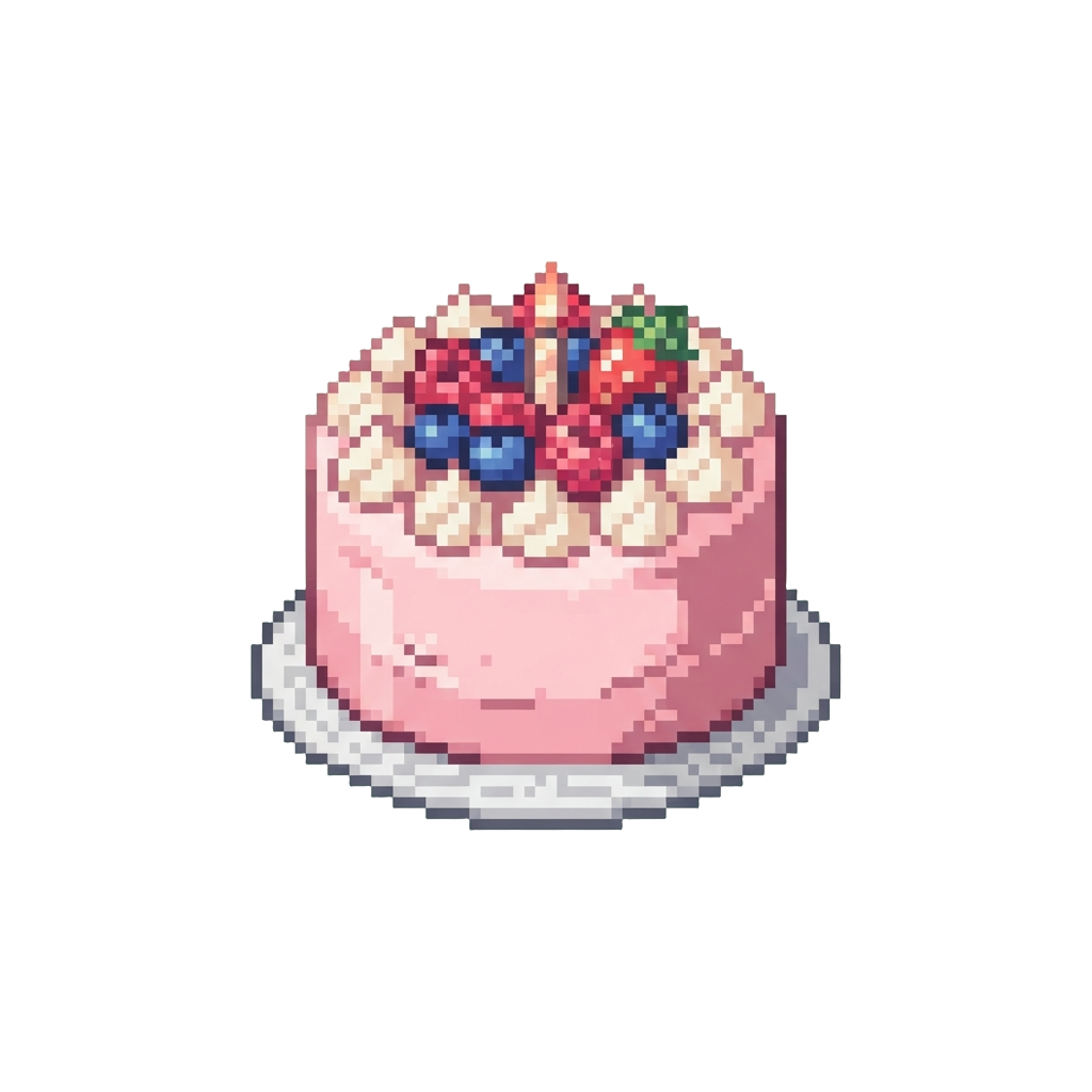 Pastel Berry Birthday Cake