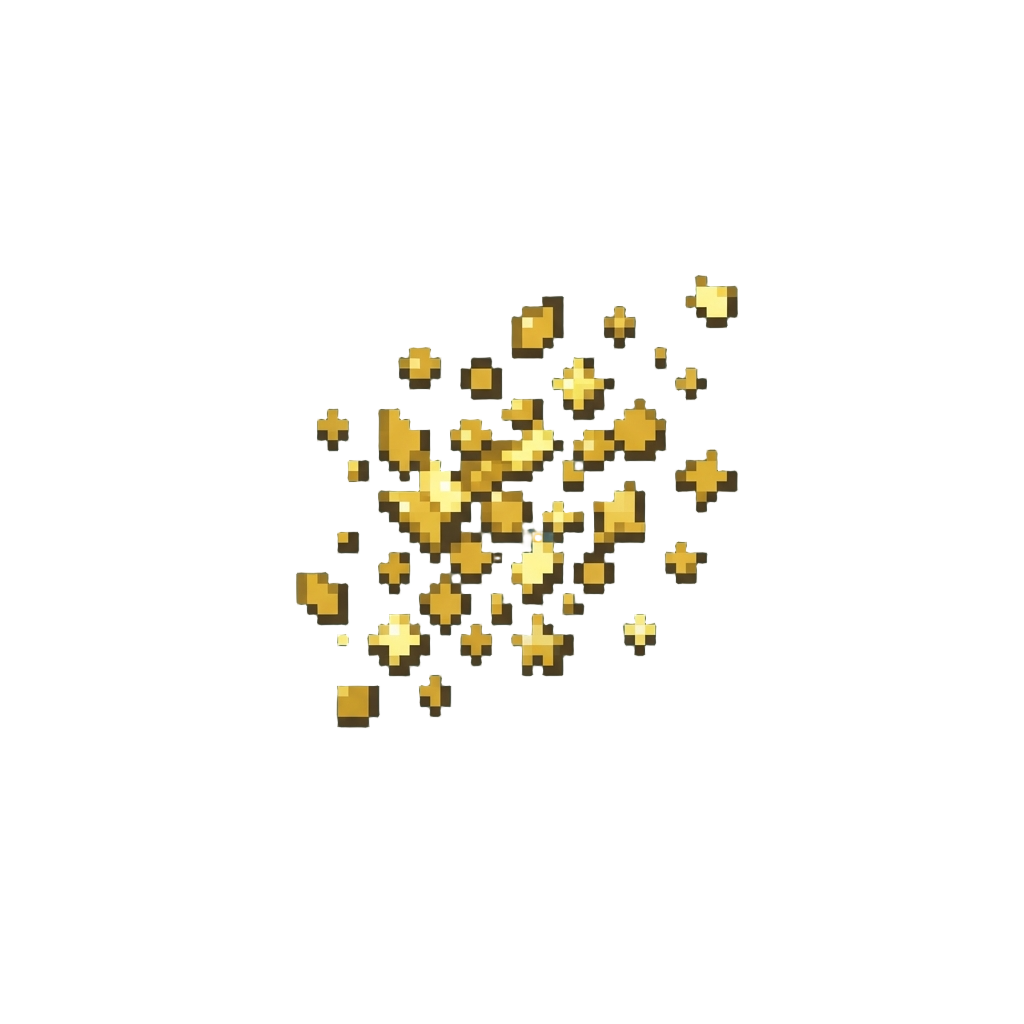 Sparkling Golden Confetti Dust