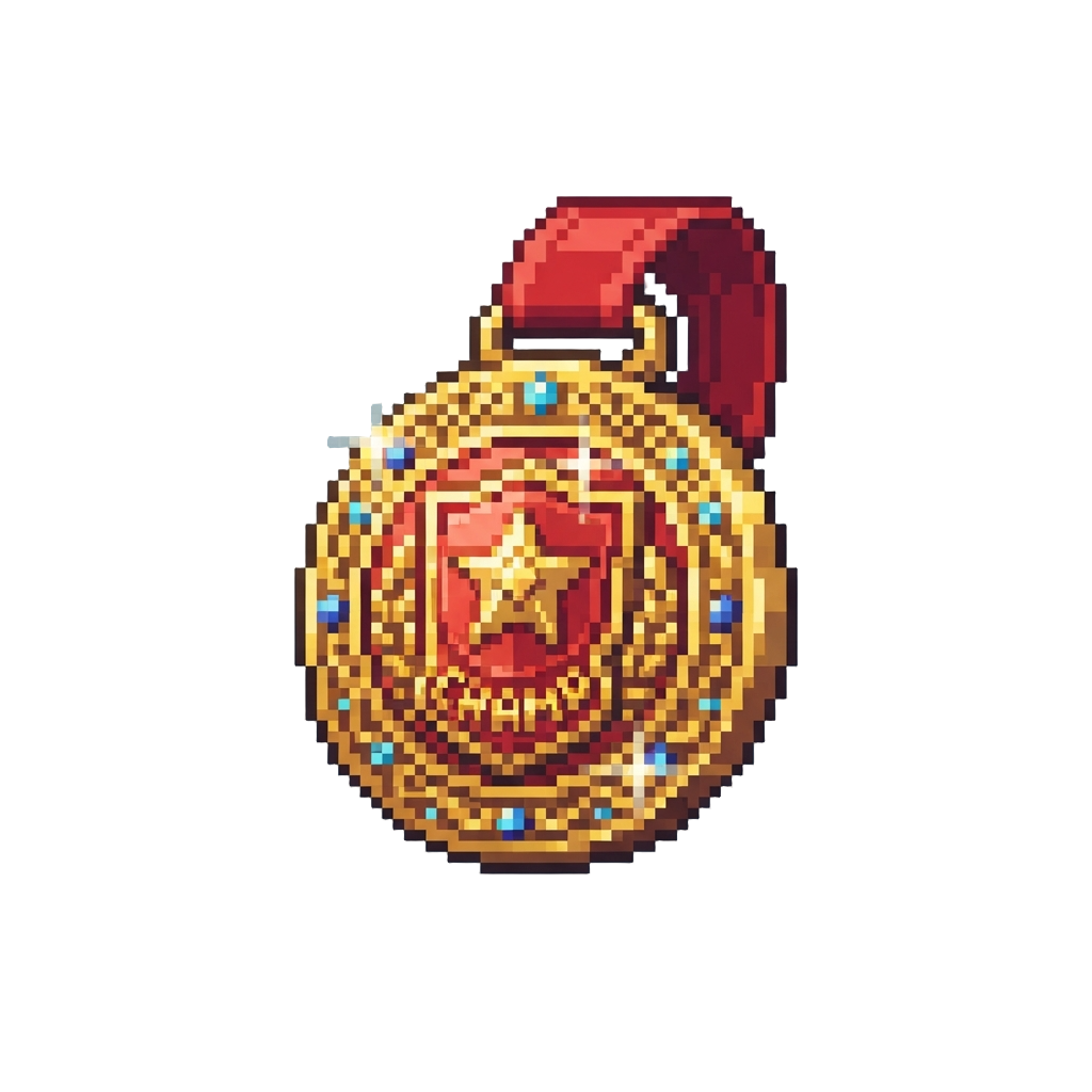 A Sparkling Champion Medallion