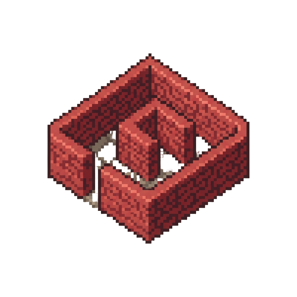 A Ceiling-less Maze of Tall Red Brick Walls