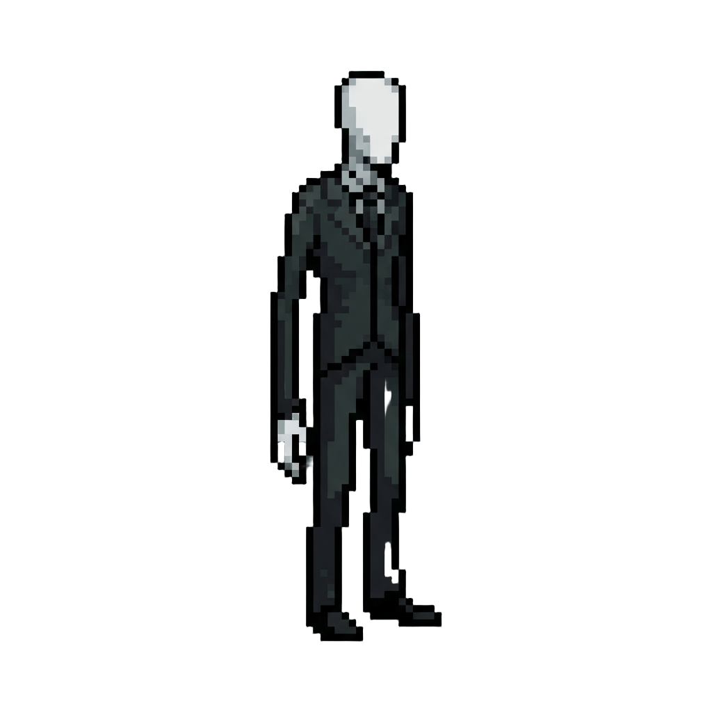 A Towering Shadowy Slenderman Silhouette