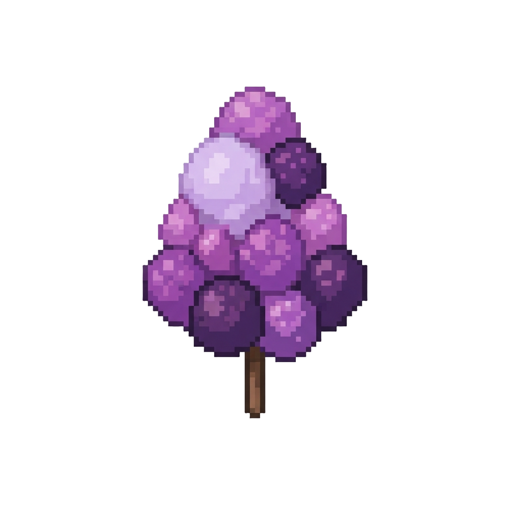 A Giant Purple Grape Candyfloss Tower