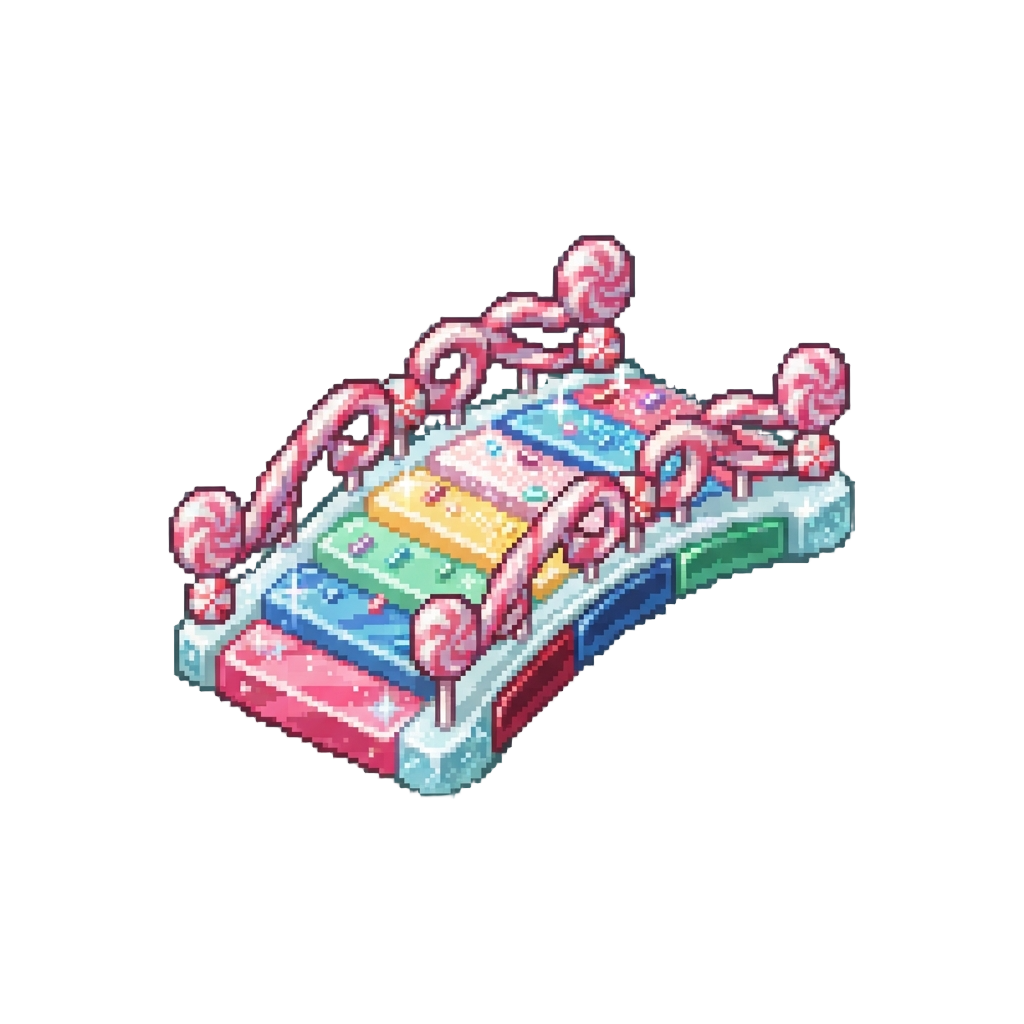 A Shimmering Frosted Candy Bridge