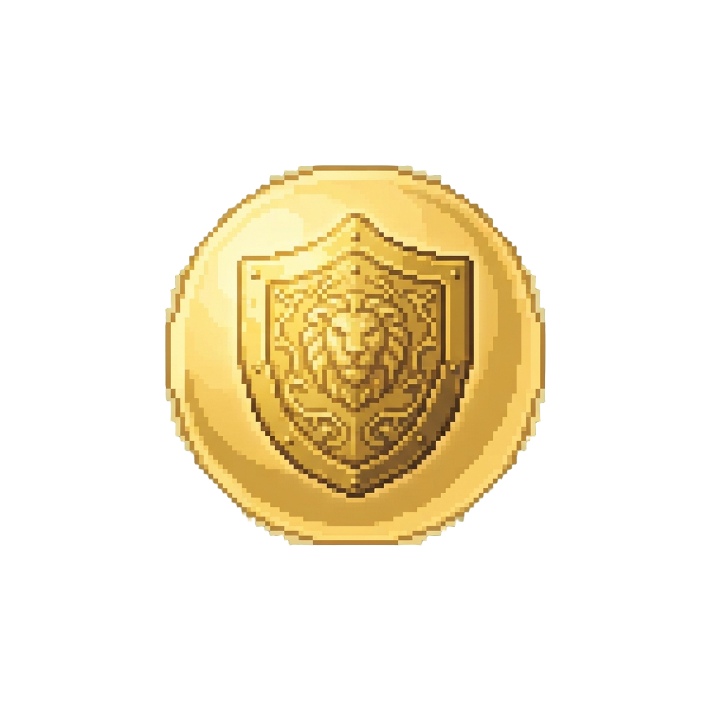 A Glowing Golden Shield Orb