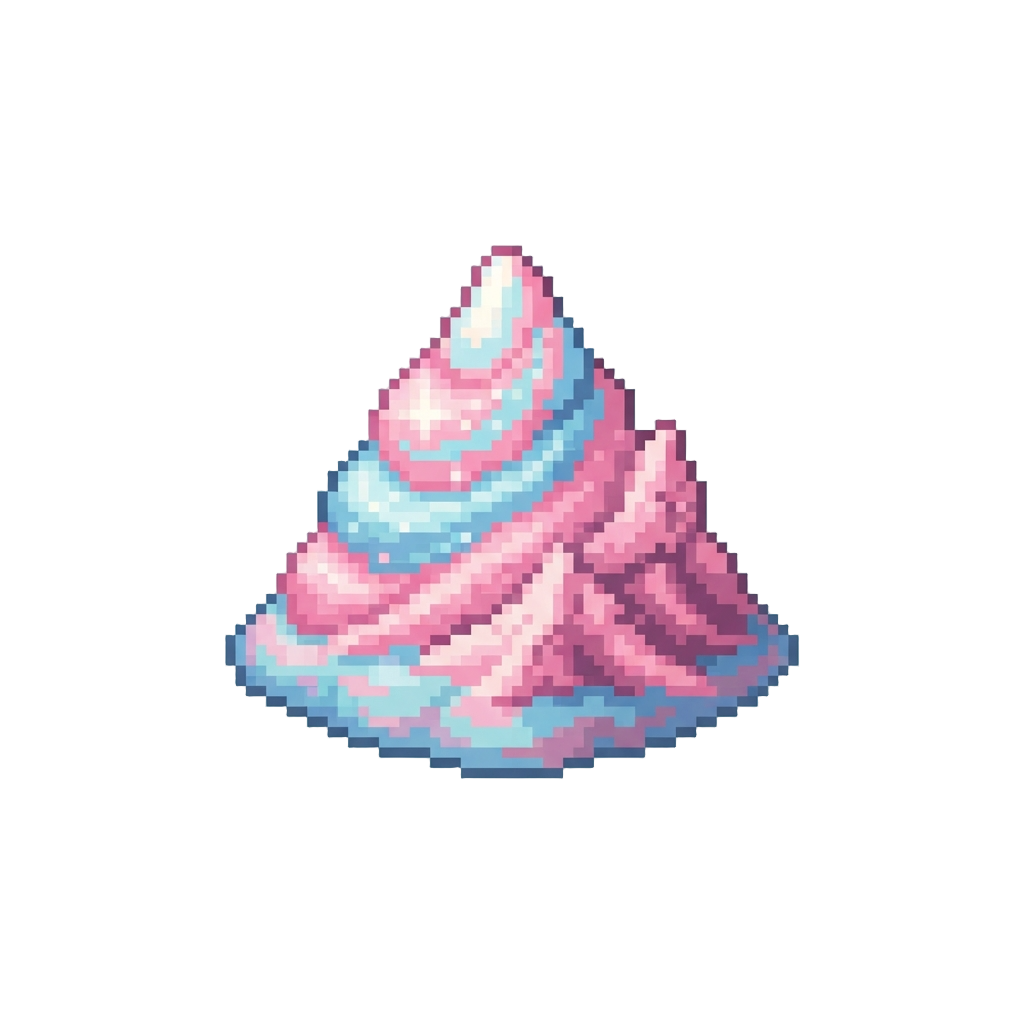 A Shimmering Cotton-candy Mountain