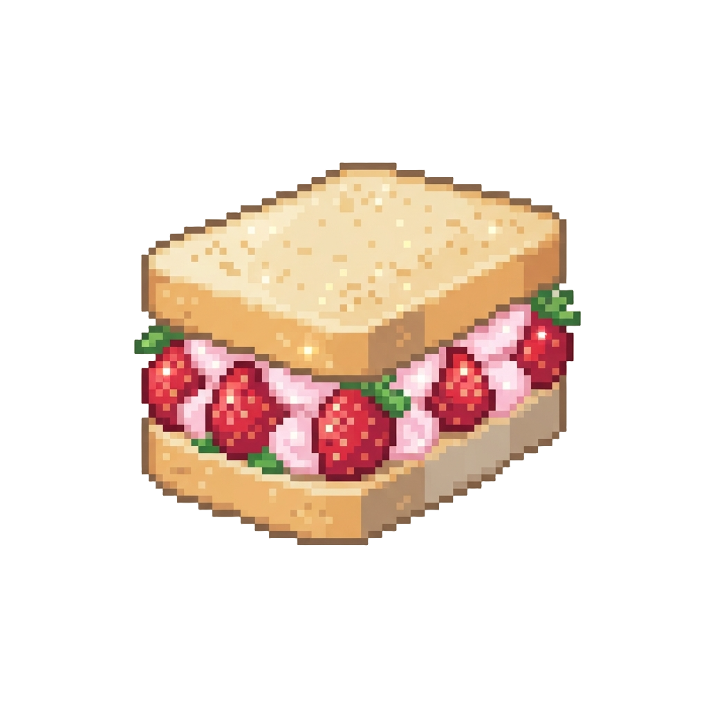 A Glittery Strawberry Sandwich