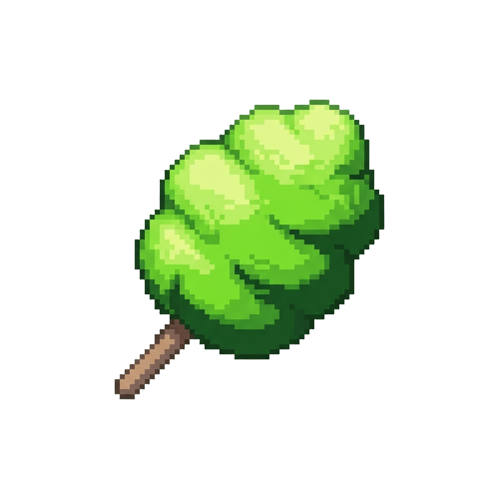 A Bright Green Apple Candyfloss Mound