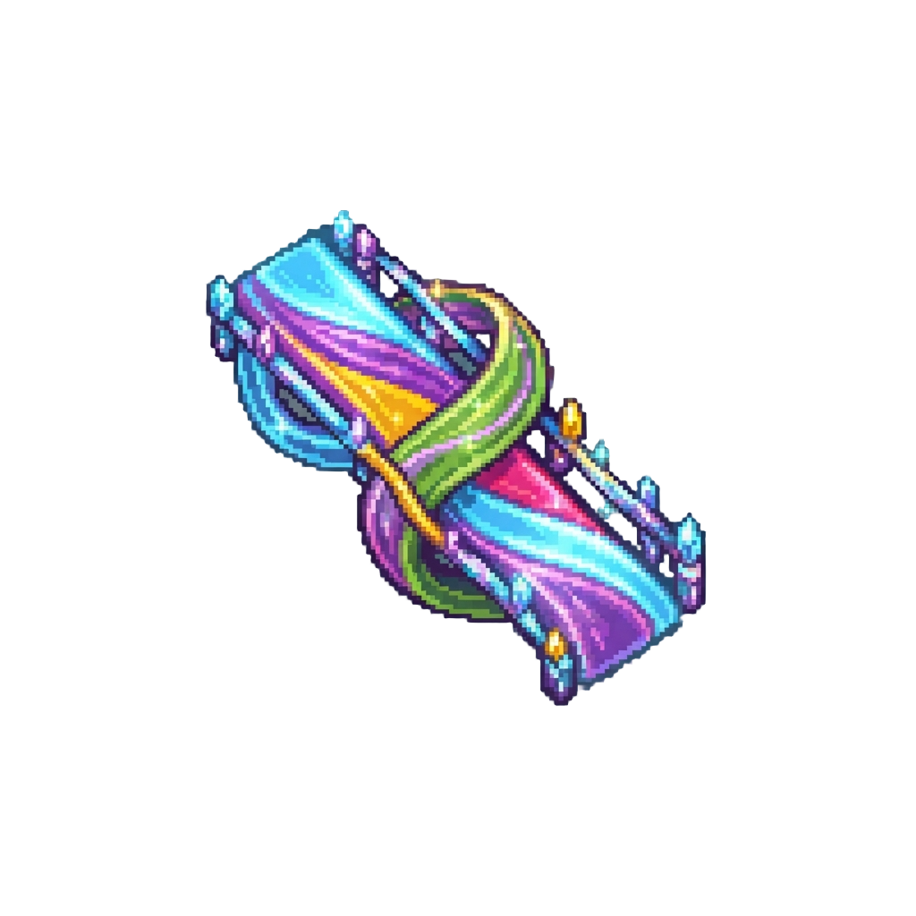 A Glowing Iridescent Ribbon Bridge